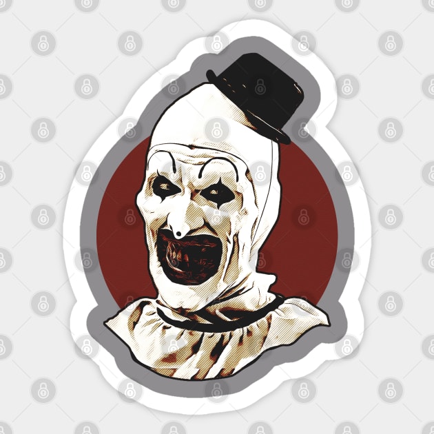 Classic Art Of Clown Sticker by Sentra Coffee